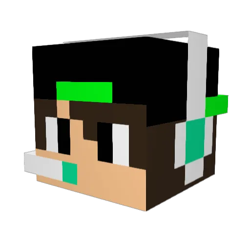 Dorminhoco_Pro Minecraft avatar head, 3D render