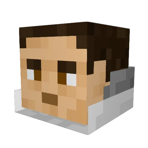 Dorncat Minecraft avatar head, 3D render
