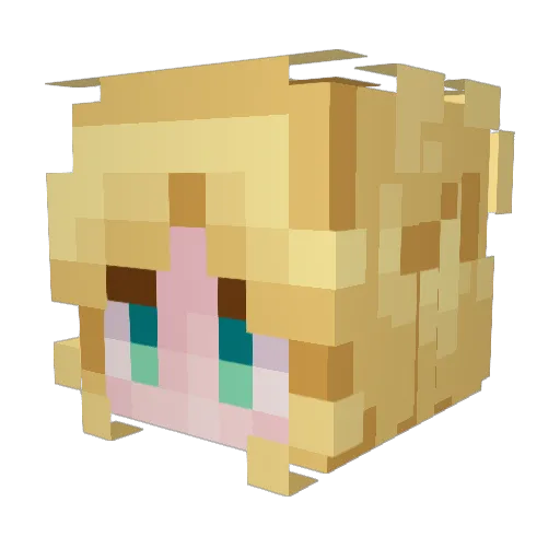 Dorot3 Minecraft avatar head, 3D render