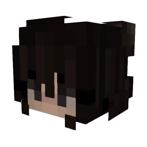 DorothyBM Minecraft avatar head, 3D render