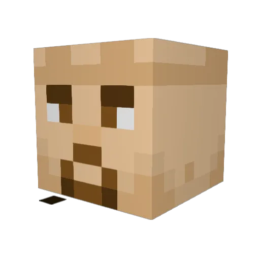 Dorpro Minecraft avatar head, 3D render