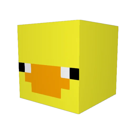 Dorrible Minecraft avatar head, 3D render