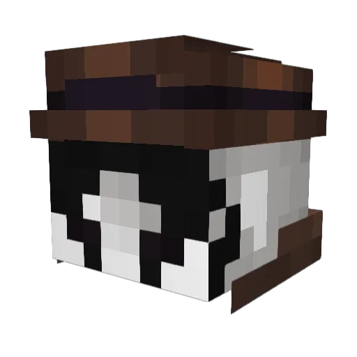 Dorschach Minecraft avatar head, 3D render