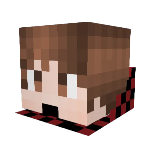 Dortellox Minecraft avatar head, 3D render