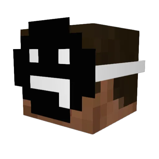 Dortle Minecraft avatar head, 3D render