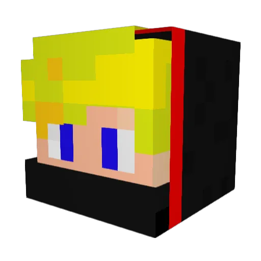 DoruqTV Minecraft avatar head, 3D render