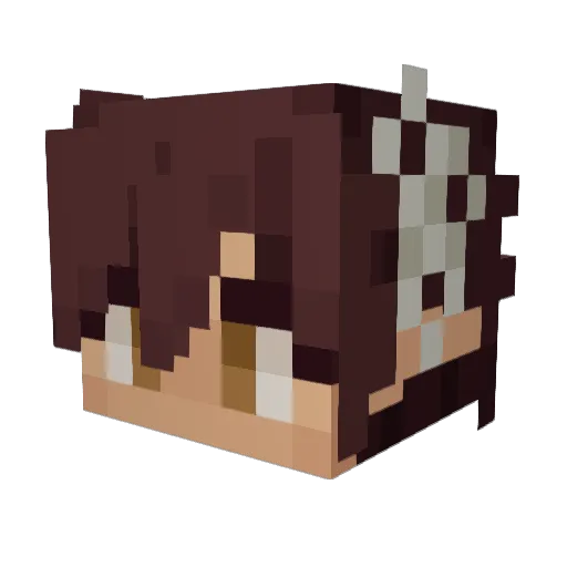 DosFlam Minecraft avatar head, 3D render