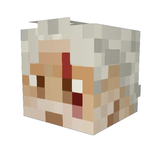 DosGattos Minecraft avatar head, 3D render