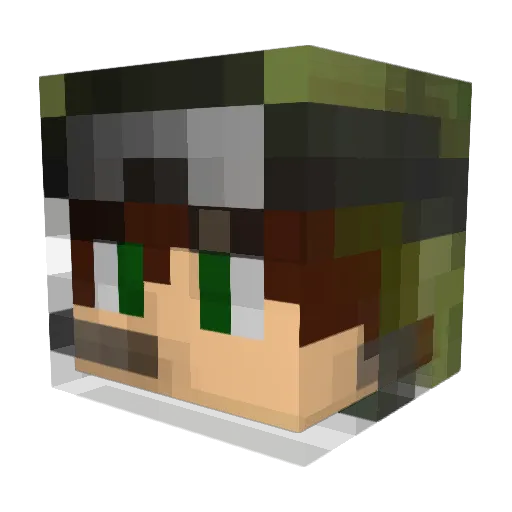 DosReisBrasil Minecraft avatar head, 3D render