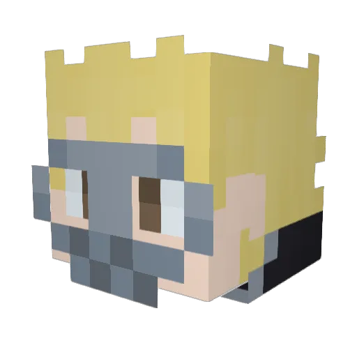 Dosa312 Minecraft avatar head, 3D render