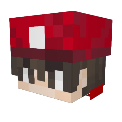 Dose_Merio Minecraft avatar head, 3D render