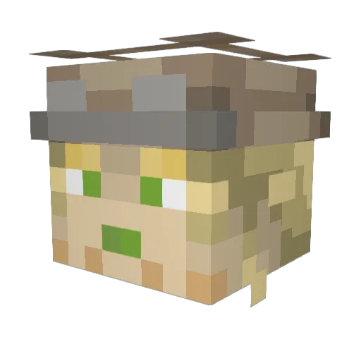 Dosed26 Minecraft avatar head, 3D render