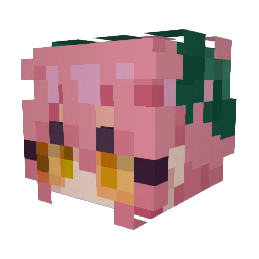 Dosg06 Minecraft avatar head, 3D render