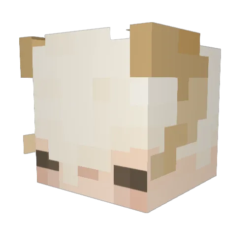 Doshirasheep Minecraft avatar head, 3D render