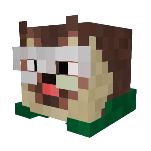 Doshixx Minecraft avatar head, 3D render