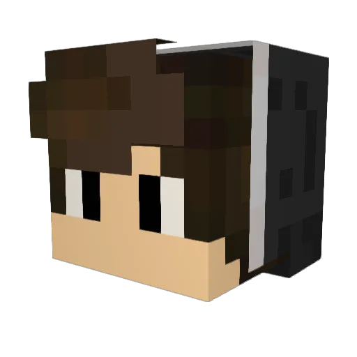 Dosotros Minecraft avatar head, 3D render