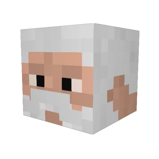 Dostoewhiskey Minecraft avatar head, 3D render