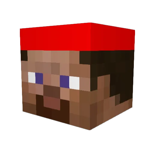 Dostoyevsky_ Minecraft avatar head, 3D render