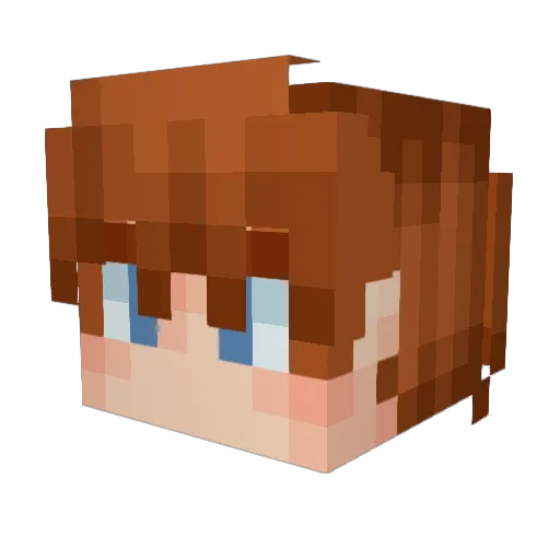 Dostre Minecraft avatar head, 3D render