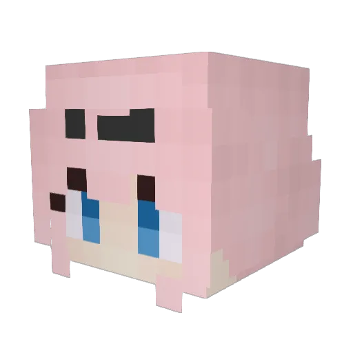 Dosukoii Minecraft avatar head, 3D render