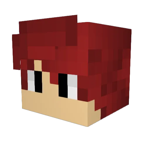 DotClass Minecraft avatar head, 3D render