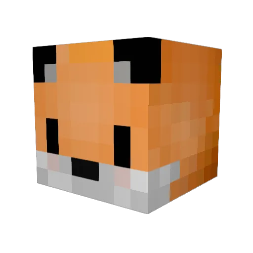 DotEXEE Minecraft avatar head, 3D render