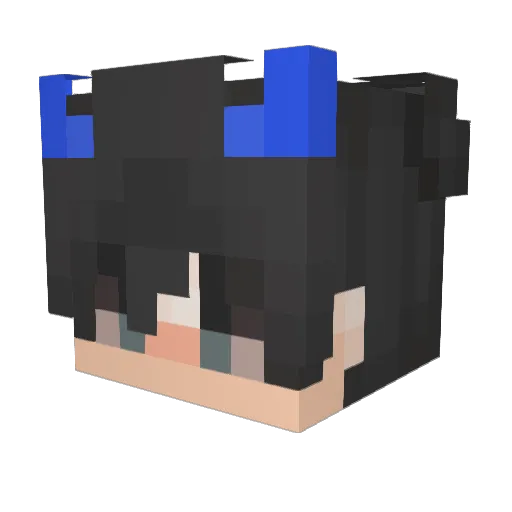 DotSec Minecraft avatar head, 3D render