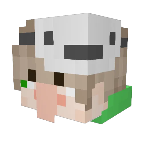 Dot_Pixis Minecraft avatar head, 3D render