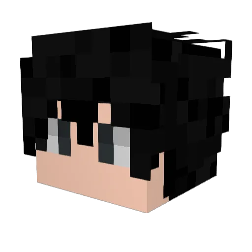 Dota04 Minecraft avatar head, 3D render