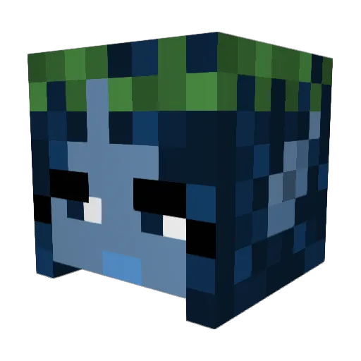 Doti Minecraft avatar head, 3D render