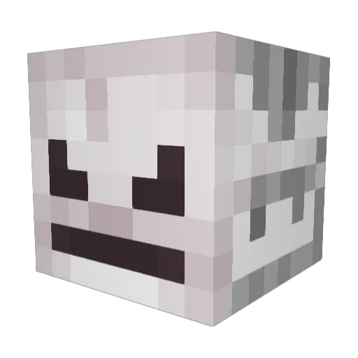Dotinate Minecraft avatar head, 3D render