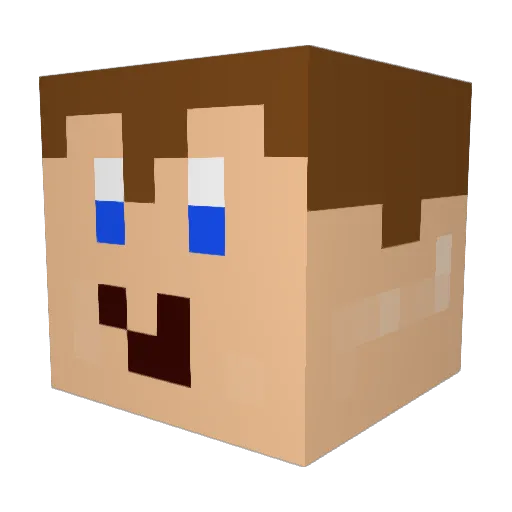 Dotiyado Minecraft avatar head, 3D render