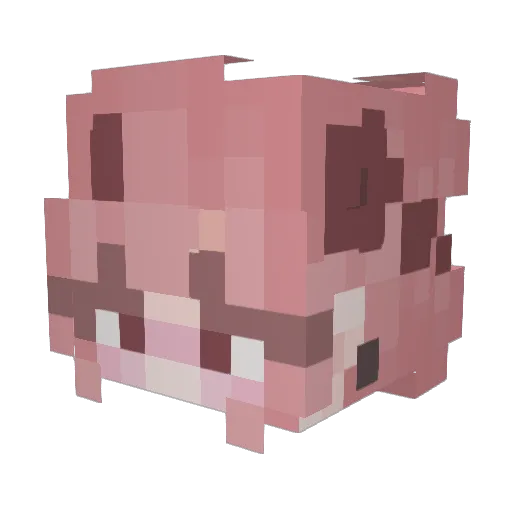 Dotjex Minecraft avatar head, 3D render