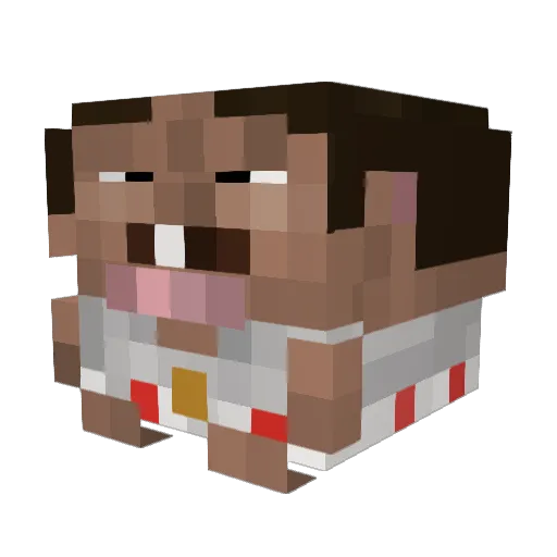 Dotori_2 Minecraft avatar head, 3D render