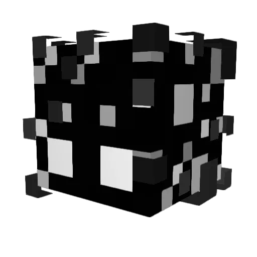 Dottey Minecraft avatar head, 3D render