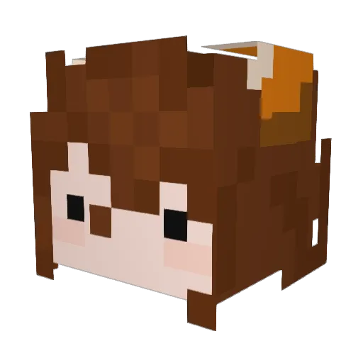 DottieOkay Minecraft avatar head, 3D render