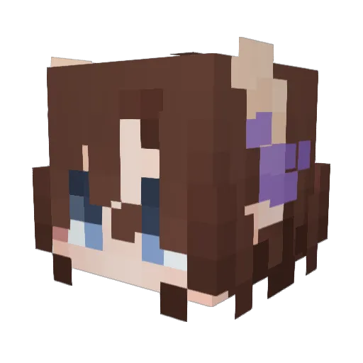 Dottini Minecraft avatar head, 3D render