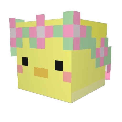 Dottipie Minecraft avatar head, 3D render