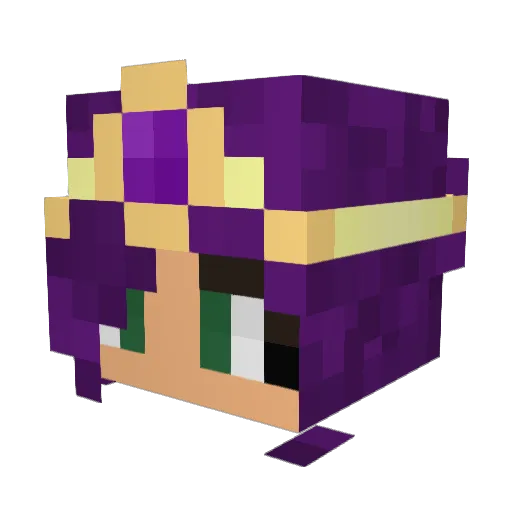 Dottled Minecraft avatar head, 3D render