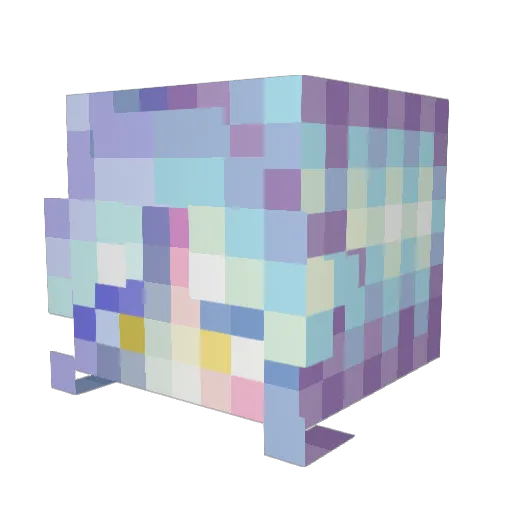 Dotty123 Minecraft avatar head, 3D render