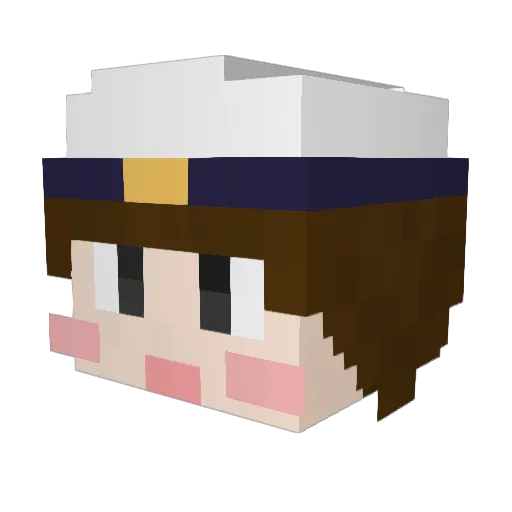 Dotty_TV Minecraft avatar head, 3D render