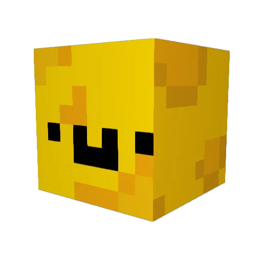 Dotydot Minecraft avatar head, 3D render
