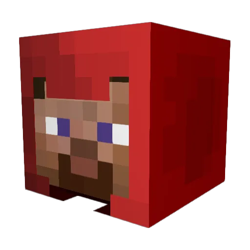 Dou57 Minecraft avatar head, 3D render