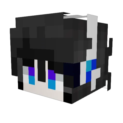 Dou6666 Minecraft avatar head, 3D render