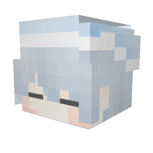 DouZha2333 Minecraft avatar head, 3D render