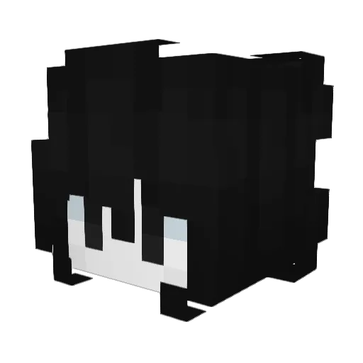 Dou_dou_awa Minecraft avatar head, 3D render