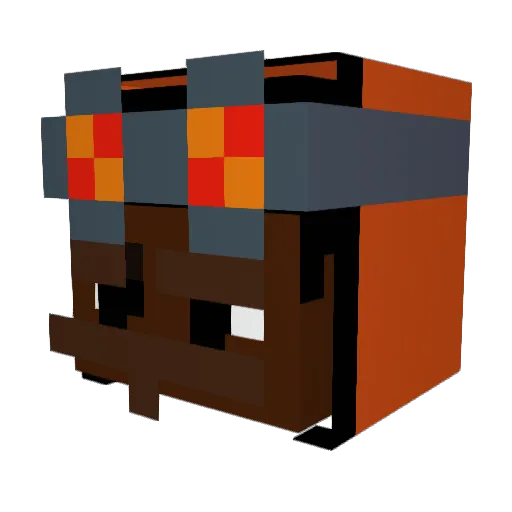 DoublJayy Minecraft avatar head, 3D render