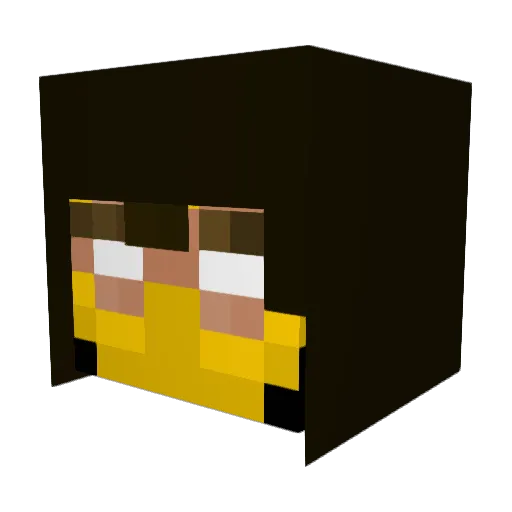 Double8 Minecraft avatar head, 3D render