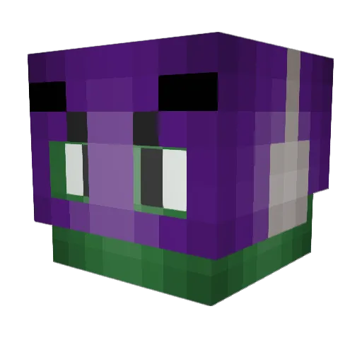 DoubleA16 Minecraft avatar head, 3D render