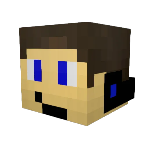 DoubleC57 Minecraft avatar head, 3D render